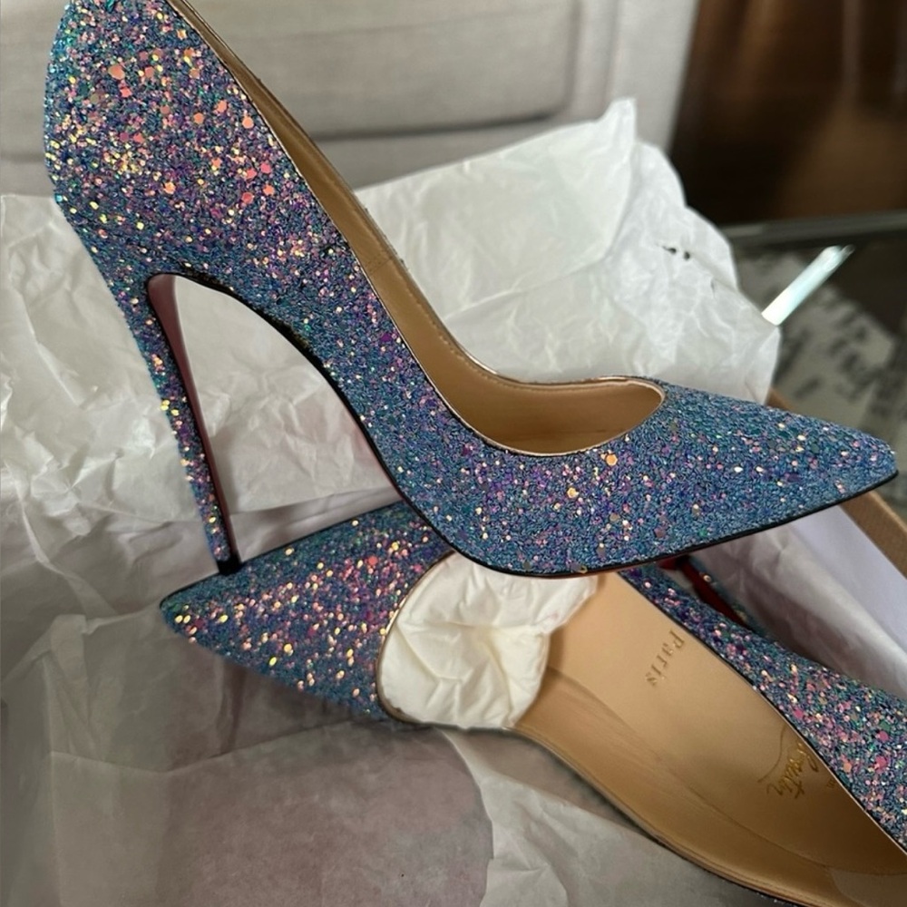 Christian Louboutin Glitter Dragonfly Heels